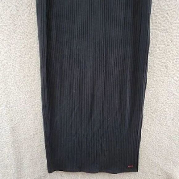 N:philanthropy Rosarita Dress Women  Black Solid Ribbed Side Slit Scoop Neck XL - Picture 13 of 16
